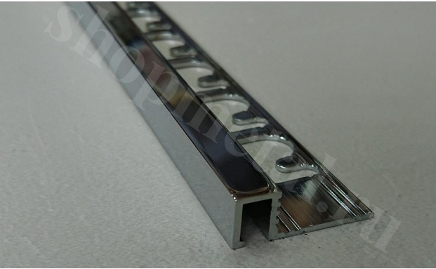 ПЛ - образная раскладка 10 мм Латунь хром