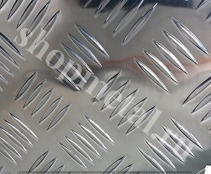 Рифленый алюминиевый лист Квинтет 1,5х1500х3000 АМГ2НР