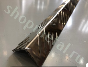 Алюминиевый рифленый уголок  Квинтет 25x25 мм